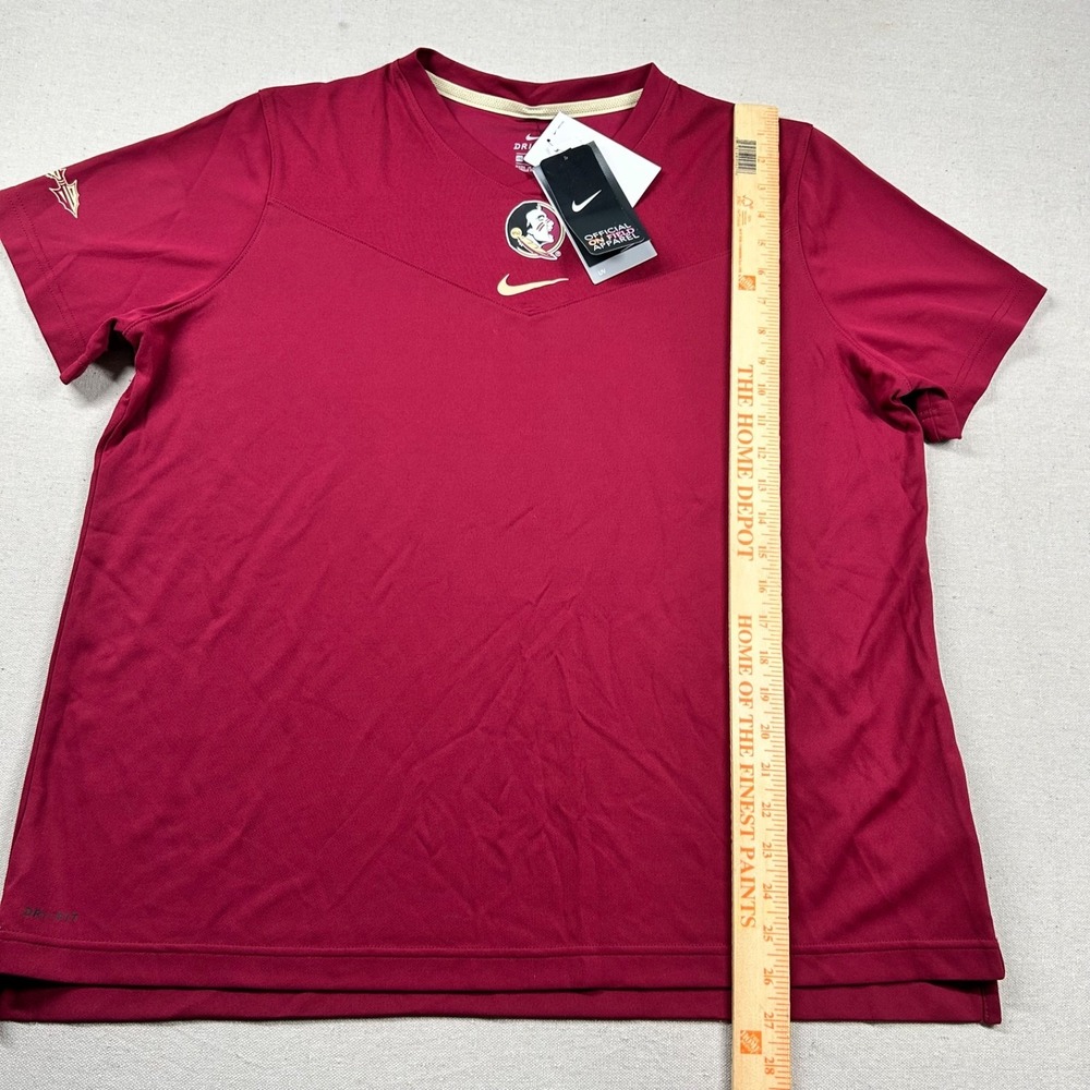 Nike FSU Shirt Womens 2xl On Field Florida State Seminoles Coach Club UPF 40 - Picture 11 of 12